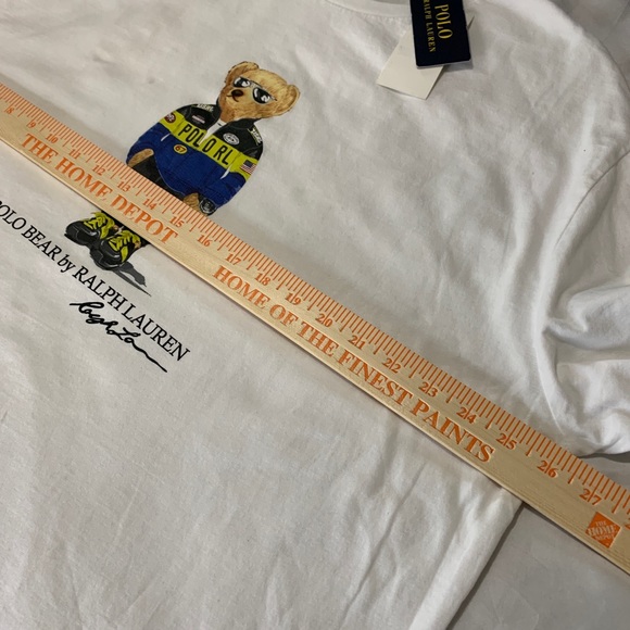 NWT Polo Ralph Lauren Racing Bear L/S Crewneck T-Shirt White Men's Size X-Large - Picture 10 of 12